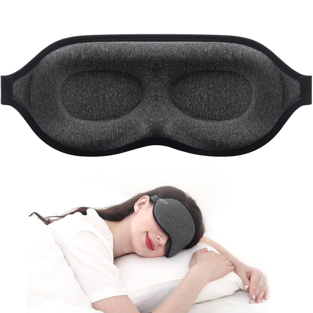 MZOO Sleep Mask for Side Sleeper, Light Blocking Eye Shade for Men and Women