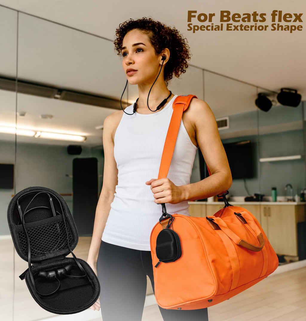Ginsco Mini-Portable Hard Shell Earbuds Case for Apple EarPods/Samsung Galaxy Wired/Wireless Earbuds, Cell Phone Accessories Organizer with Carabiner for Earphones