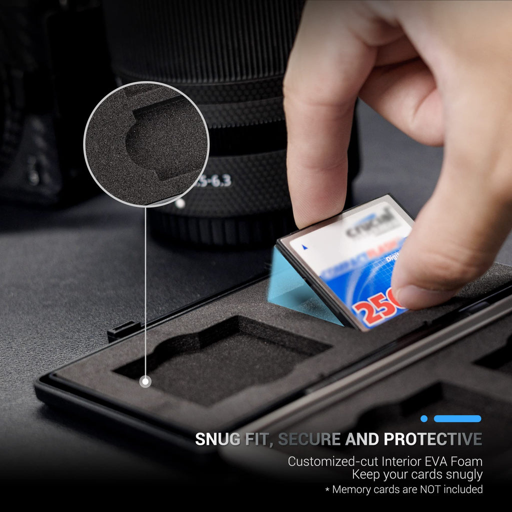 Memory Card Case Water-Resistant Anti-Shock Memory Card Wallet