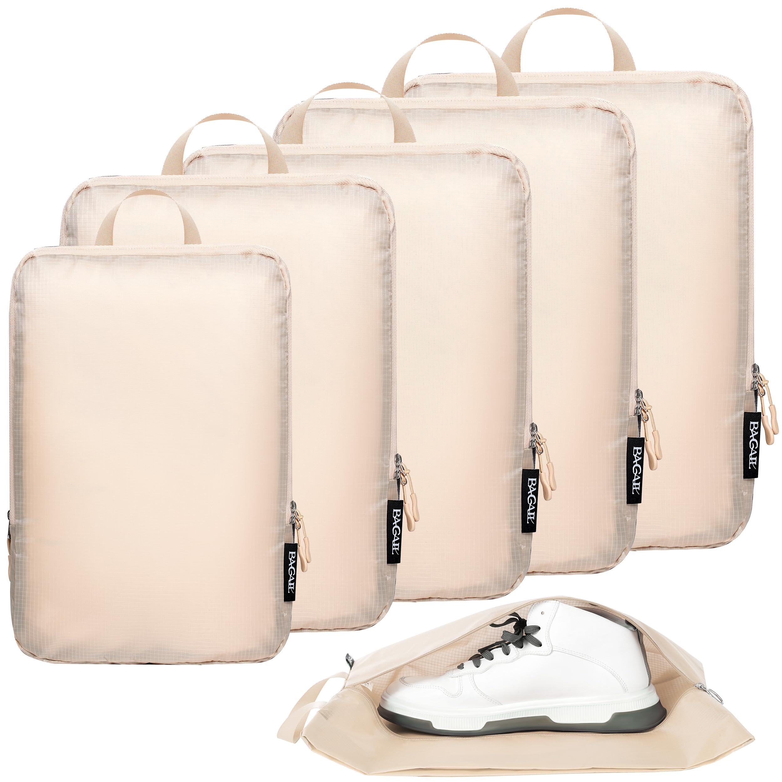 BAGAIL 6 Set Ultralight Compression Packing Cubes Packing Organizer for Travel Accessories Luggage Suitcase Backpack