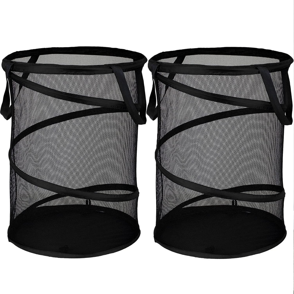 Collapsible Mesh Pop-Up Laundry Hamper with Carry Handles