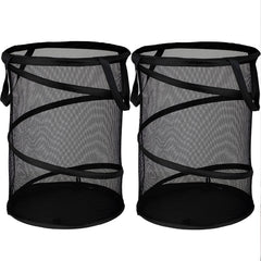 Collapsible Mesh Pop-Up Laundry Hamper with Carry Handles