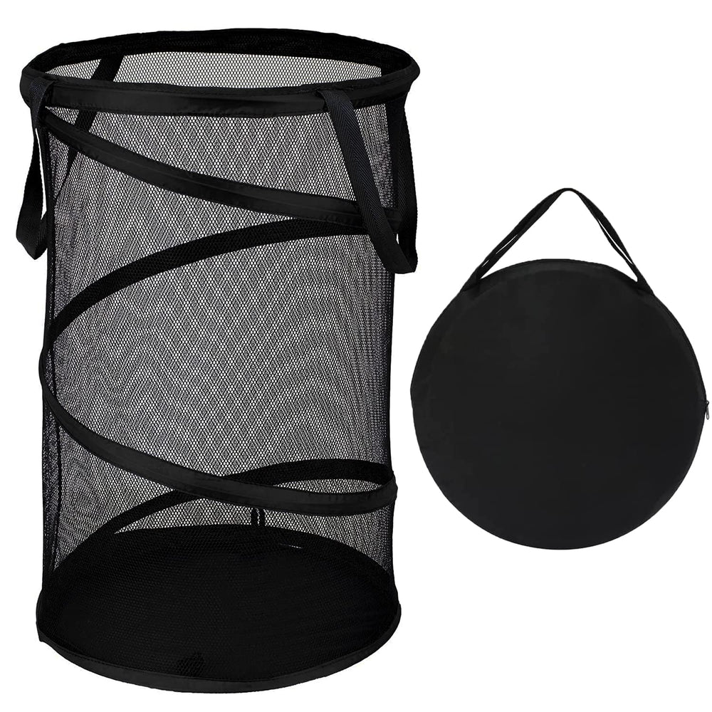 Collapsible Mesh Pop-Up Laundry Hamper with Carry Handles