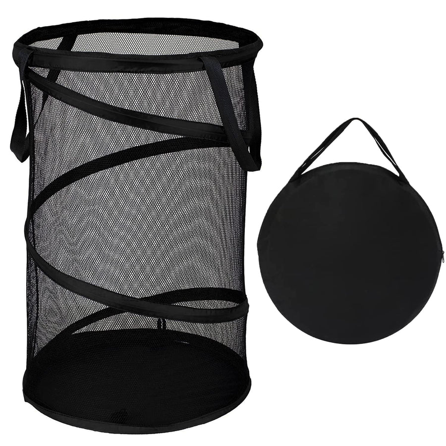 Collapsible Mesh Pop-Up Laundry Hamper with Carry Handles