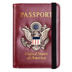 RFID Blocking Leather Passport Holder & Travel Wallet