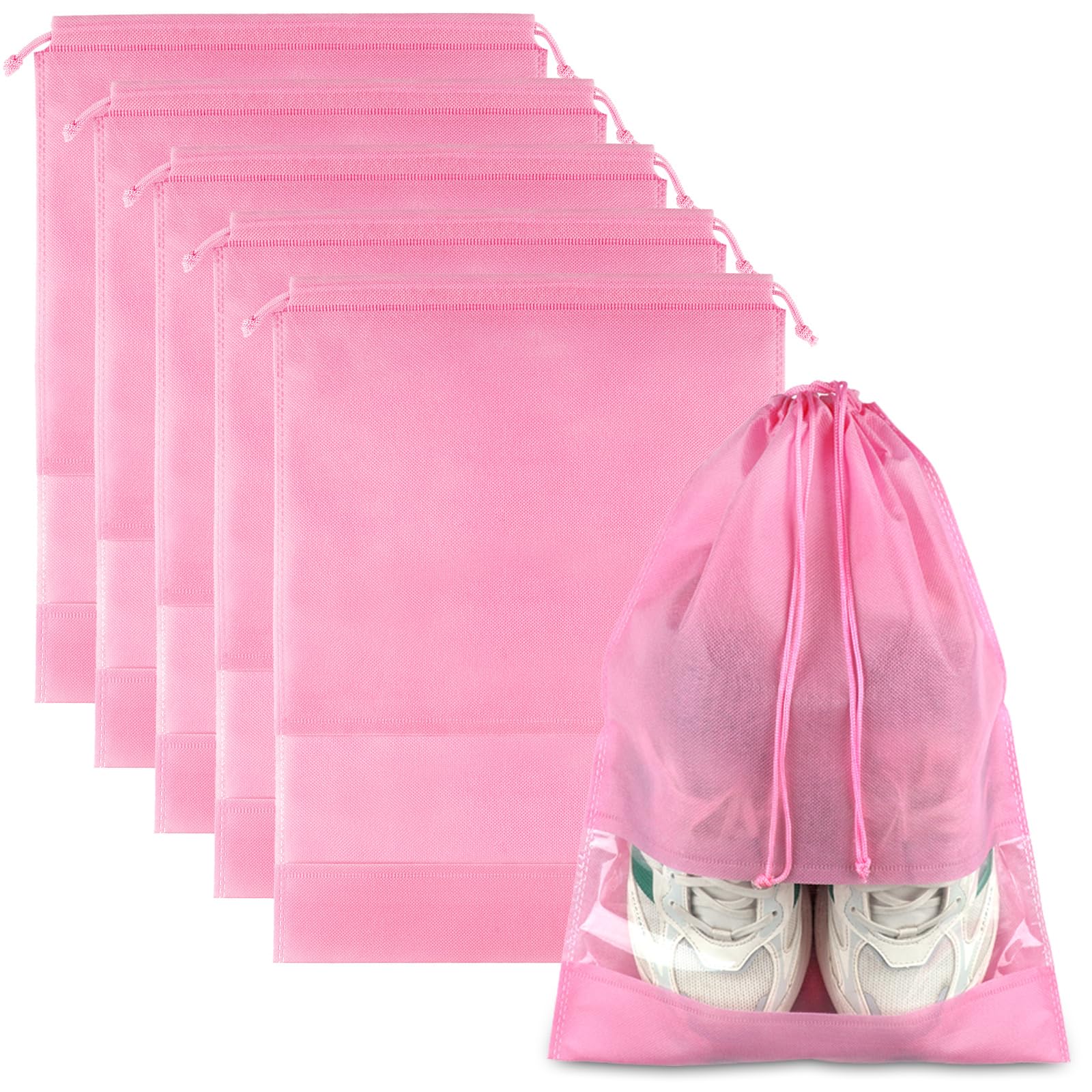 Shoe Bags for Travel, Drawstring Travel Shoe Bags for Packing, Dustproof Portable Travel Shoe Storage Bag for Men and Women