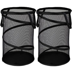 Collapsible Mesh Pop-Up Laundry Hamper with Carry Handles