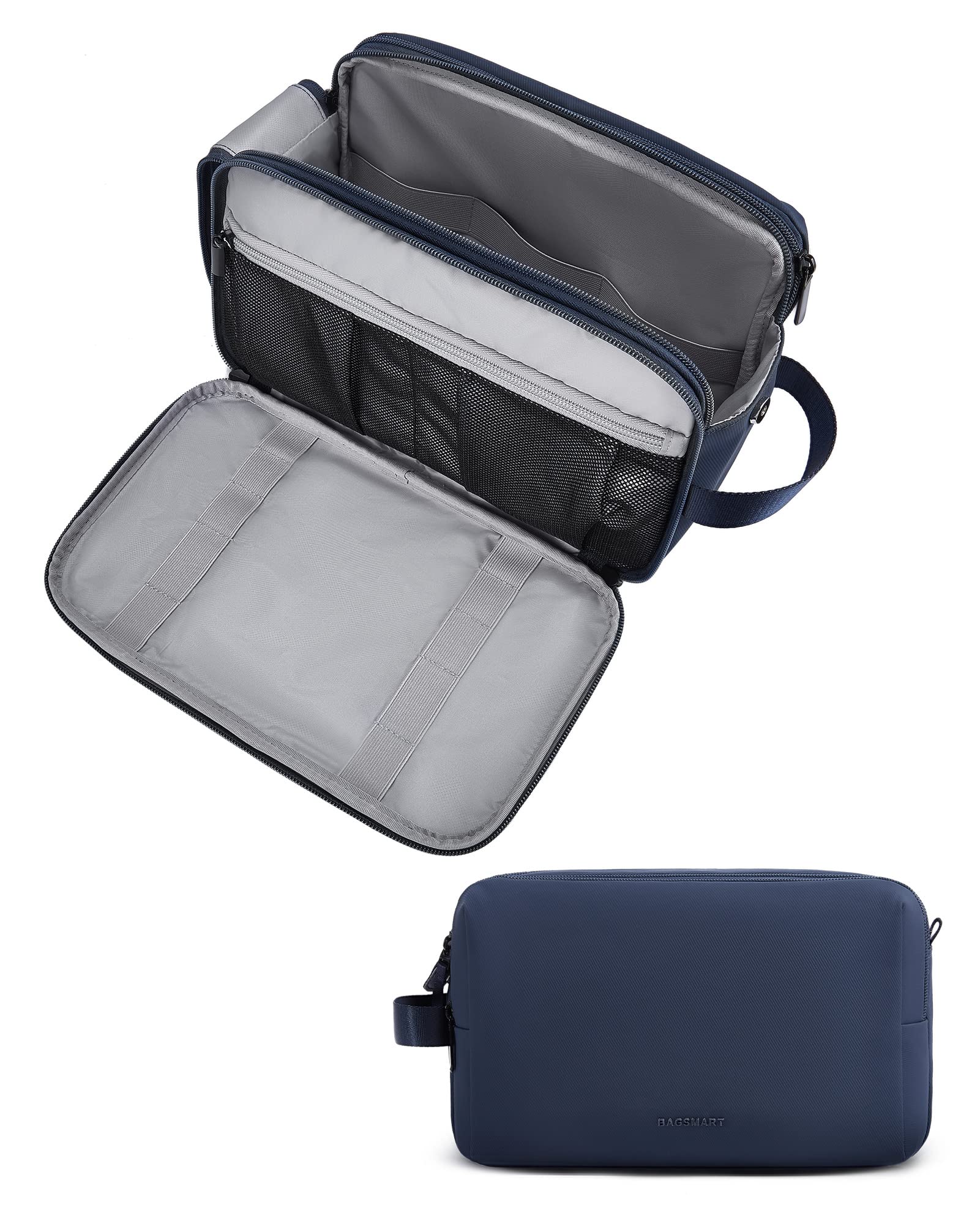 BAGSMART Toiletry Bag for Men, Travel Toiletry Organizer Dopp Kit Water-resistant Shaving Bag for Toiletries Accessories, Door Room Essentials
