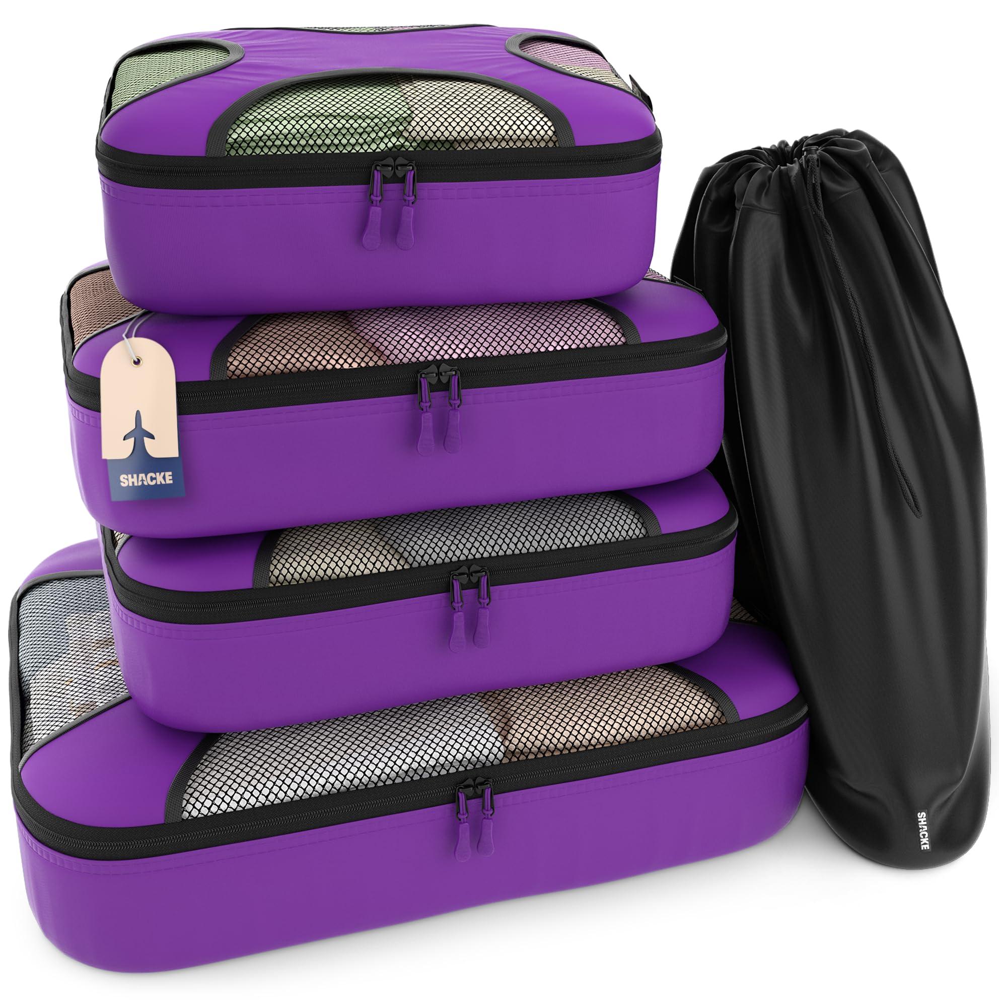 5 Set/8 Set Packing Cubes - Travel Organizers with Laundry Bag