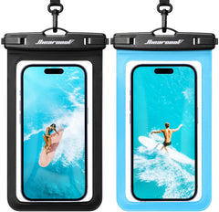 2-Pack IPX8 Universal Waterproof Phone Pouches for Travel