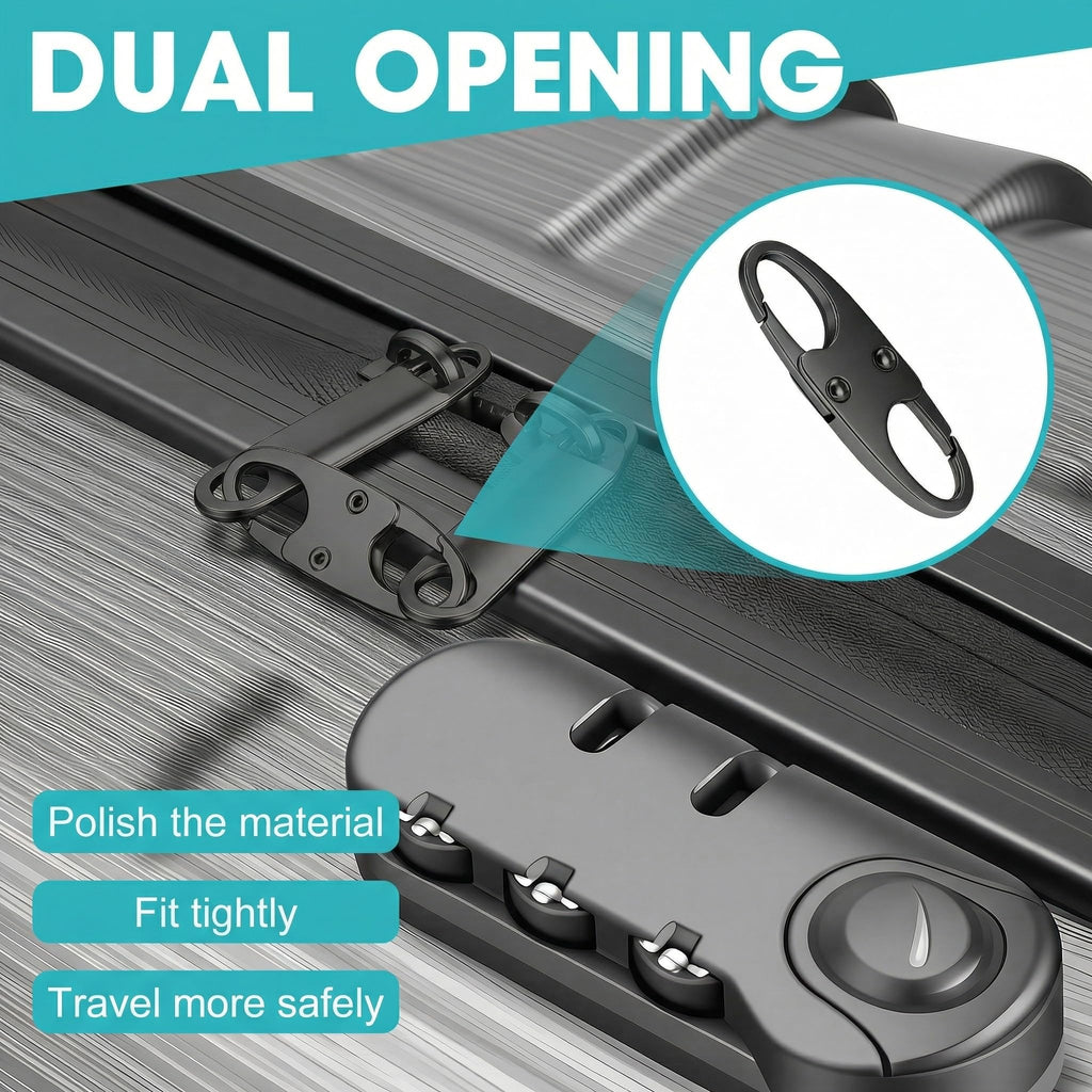 Anti-Theft Small Carabiner Clip, Double Opening Zipper Pull Replacement, Elegant Zinc Alloy Zipper Clips for Backpacks, Luggage, Duffel Bags, Travel Security Essentials