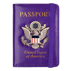 RFID Blocking Leather Passport Holder & Travel Wallet