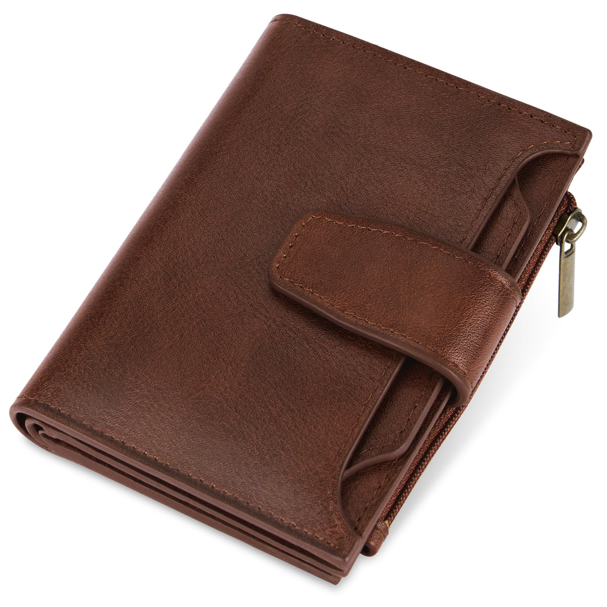 Airkit Wallet Women, Small Wallet for Women Leather, Ladies Bifold Compact RFID Blocking Credit Card Holder, Girls Mini Travel Purse, Pocket Passport Wallet with 4 ID Window