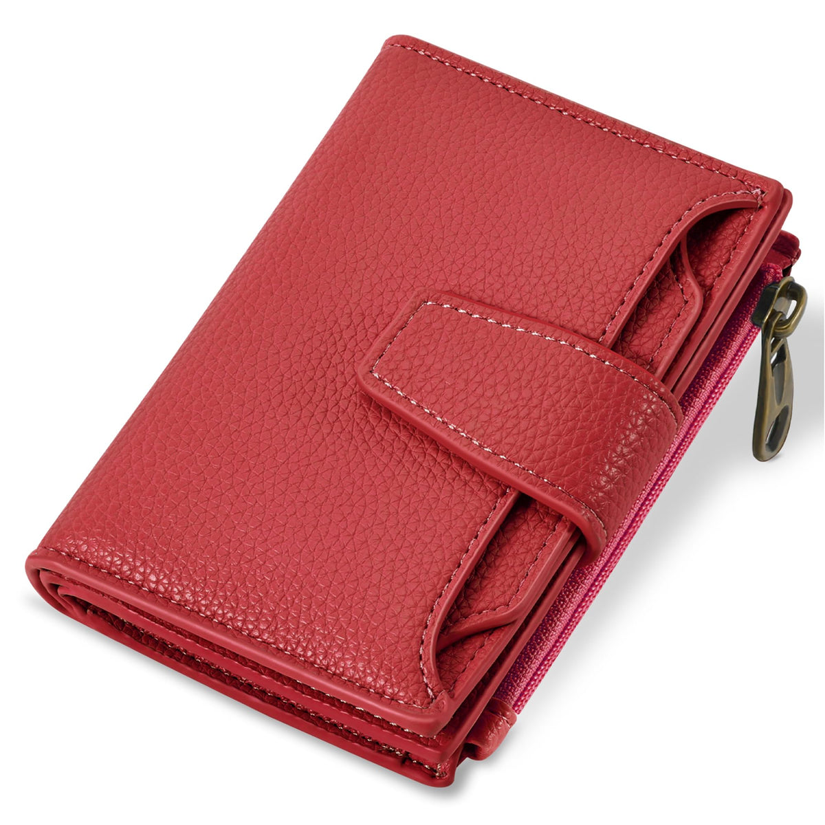 Airkit Wallet Women, Small Wallet for Women Leather, Ladies Bifold Compact RFID Blocking Credit Card Holder, Girls Mini Travel Purse, Pocket Passport Wallet with 4 ID Window