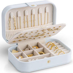 Portable Travel Jewelry Case for Earrings, Rings & Necklaces