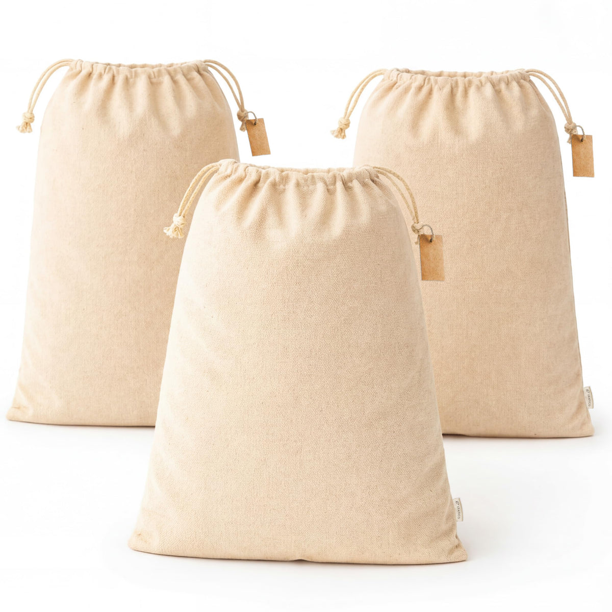 Reusable Muslin Drawstring Produce Bags for Travel Storage