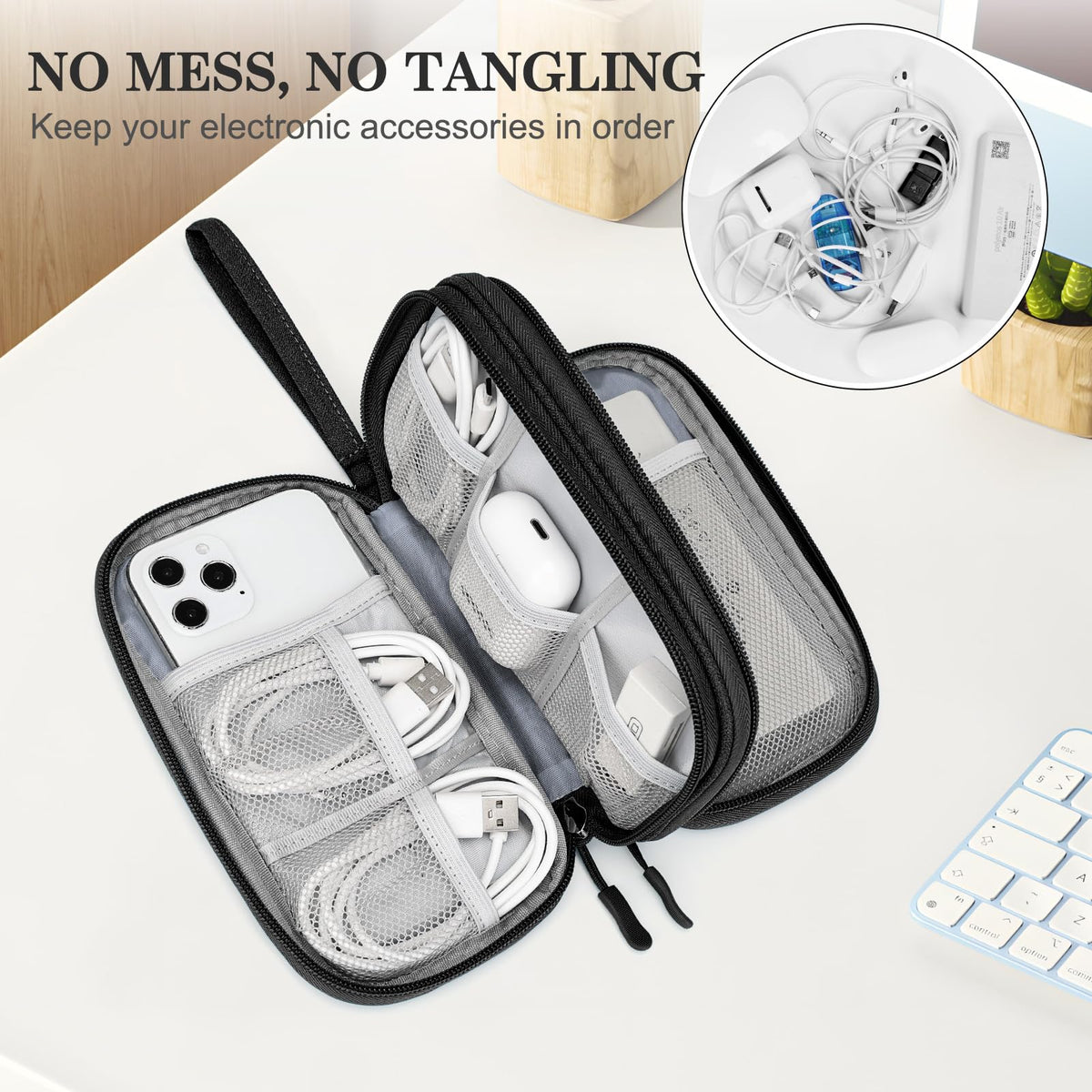 FYY Electronic Organizer, Travel Tech Pouch Bag, Cable Organizer