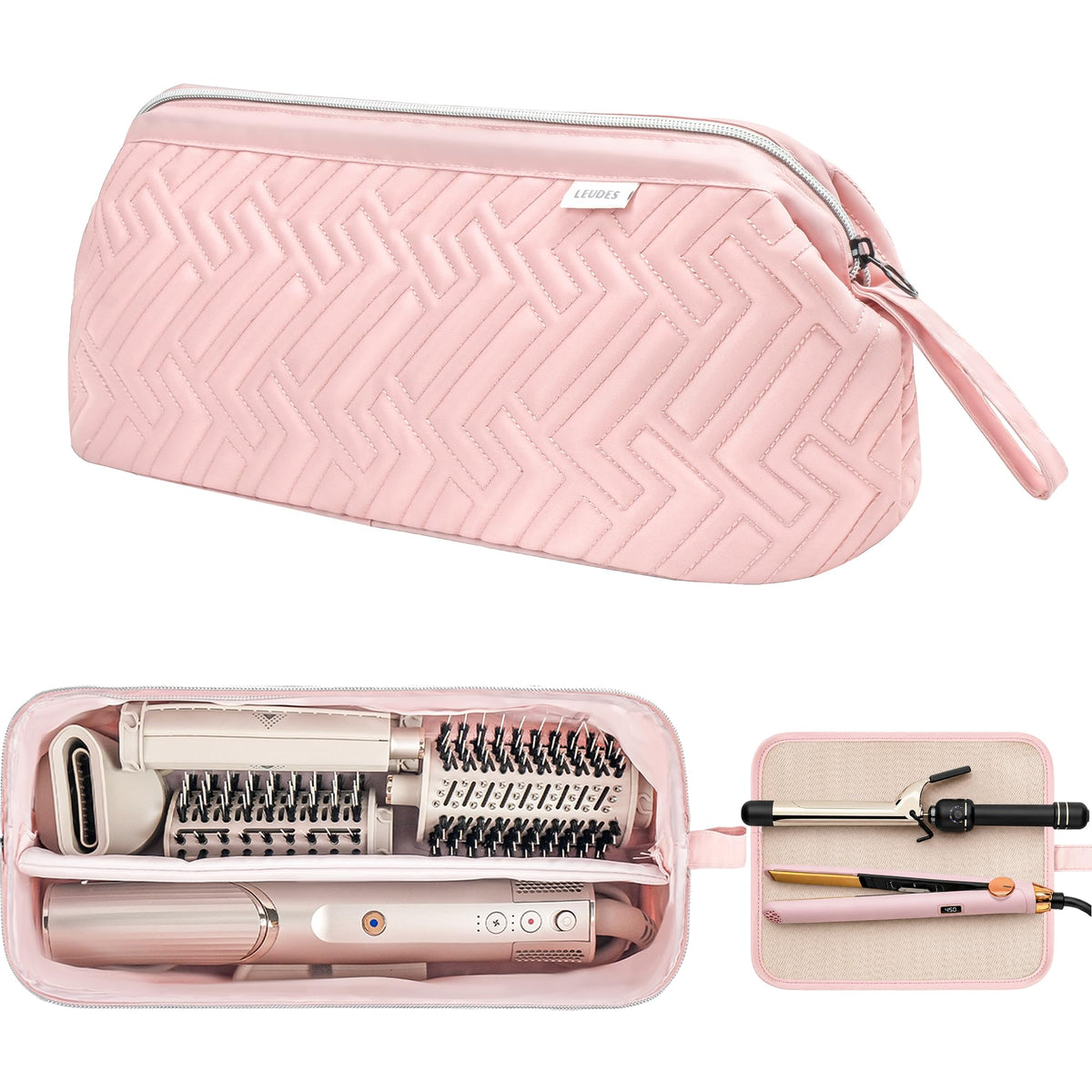 Leudes Hair Tools Travel Bag with Heat Resistant Mat for Shark Flex Style