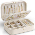 VLANDO Travel Jewelry Case, Portable Jewelry Earring Box Organizer