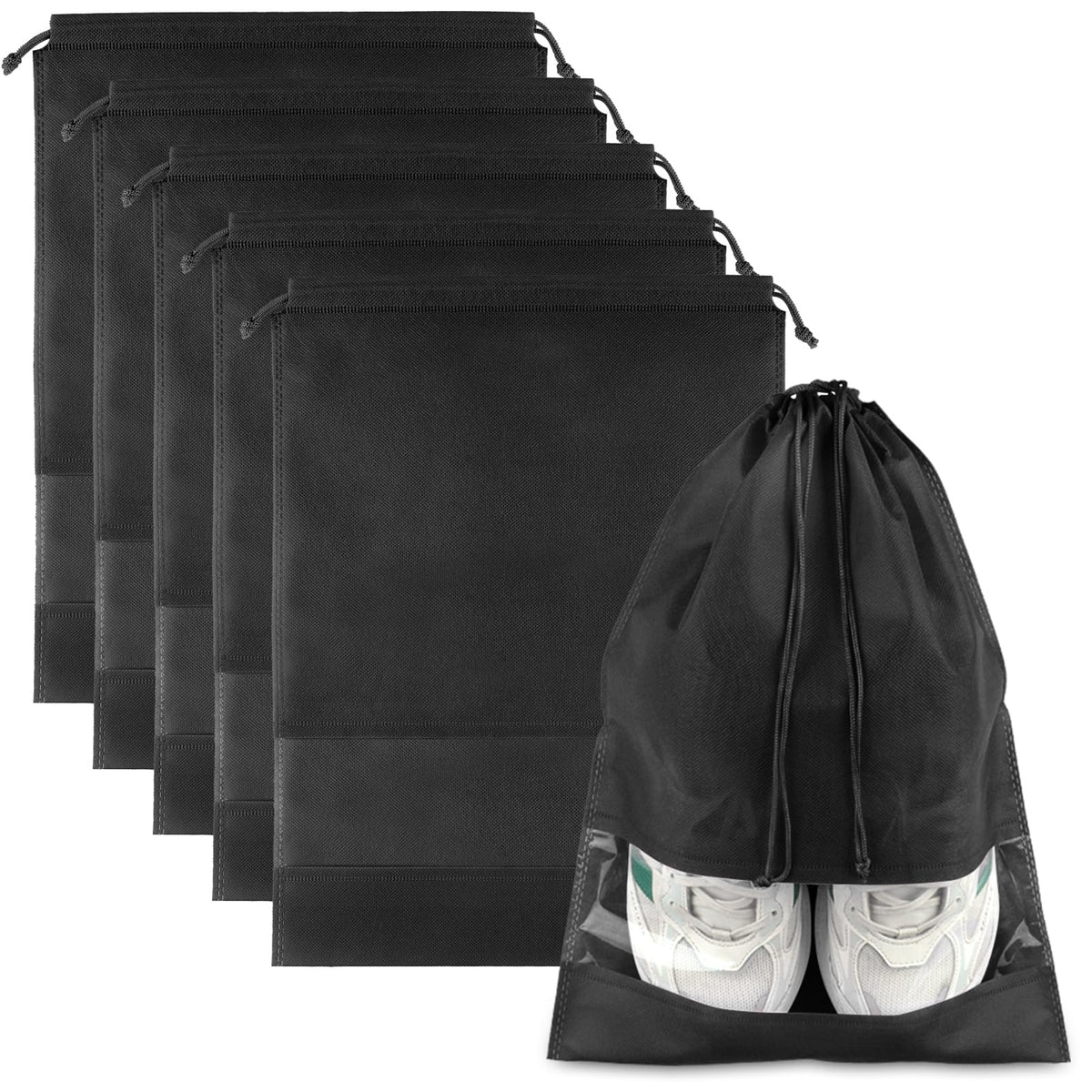 Shoe Bags for Travel, Drawstring Travel Shoe Bags for Packing, Dustproof Portable Travel Shoe Storage Bag for Men and Women