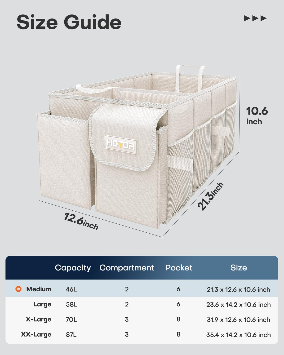 Foldable Car Trunk Organizer for SUVs, Sedans & Travel Gear