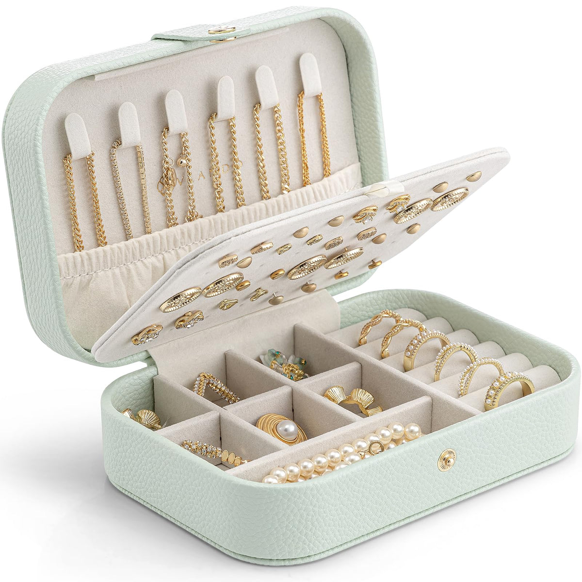 Portable Travel Jewelry Case for Earrings, Rings & Necklaces