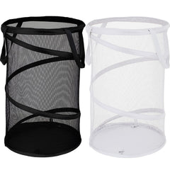 Collapsible Mesh Pop-Up Laundry Hamper with Carry Handles