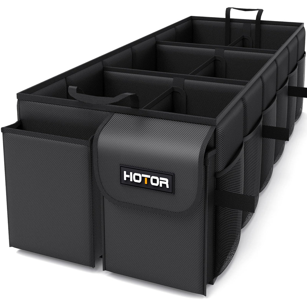 HOTOR Foldable Trunk Organizer - SUV & Sedan Compatible, Sturdy Car Organization for Accessories, Tools, Sundries