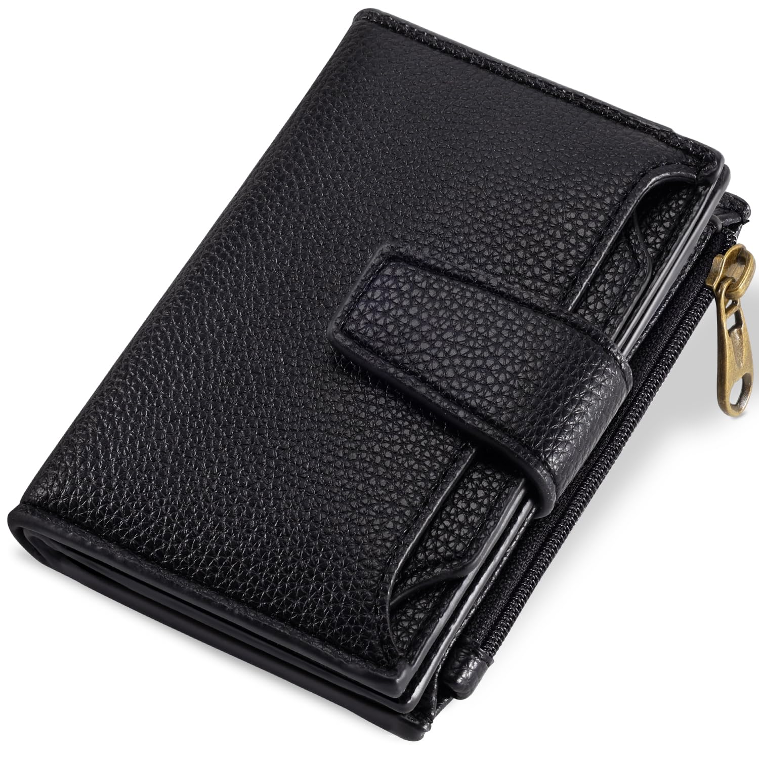 Airkit Wallet Women, Small Wallet for Women Leather, Ladies Bifold Compact RFID Blocking Credit Card Holder, Girls Mini Travel Purse, Pocket Passport Wallet with 4 ID Window