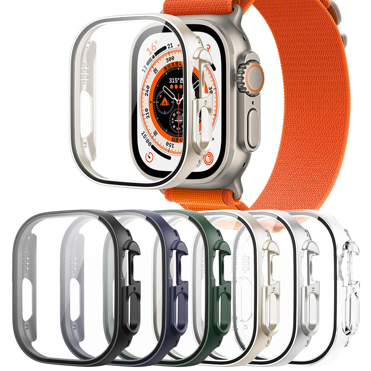 6-Pack 40mm Apple Watch Cases with Screen Protectors