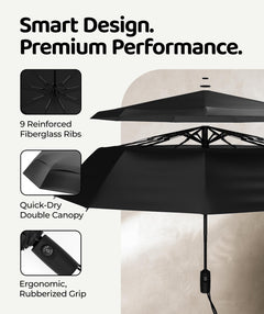 100 MPH Windproof Compact Auto-Folding Travel Umbrella