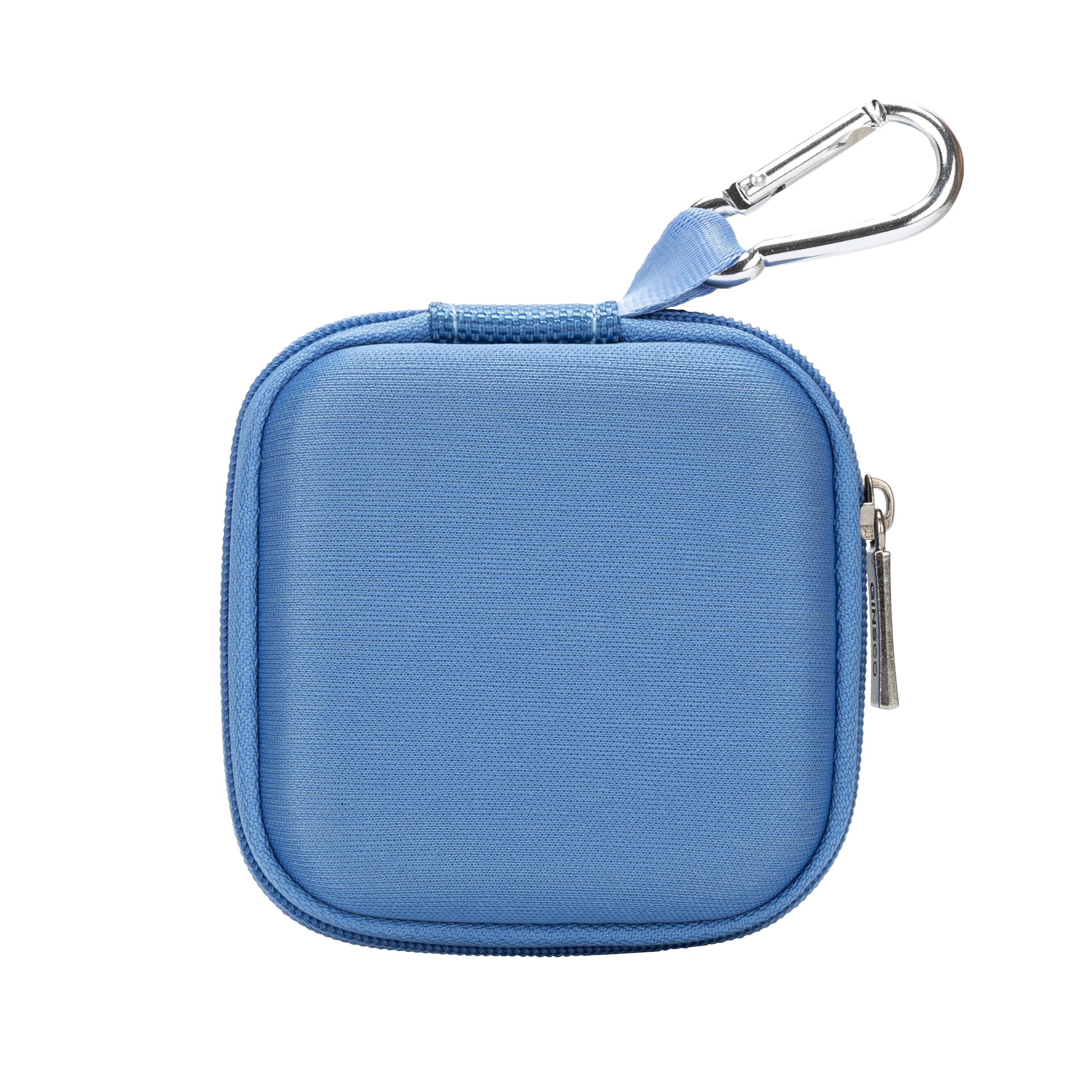 Ginsco Mini-Portable Hard Shell Earbuds Case for Apple EarPods/Samsung Galaxy Wired/Wireless Earbuds, Cell Phone Accessories Organizer with Carabiner for Earphones
