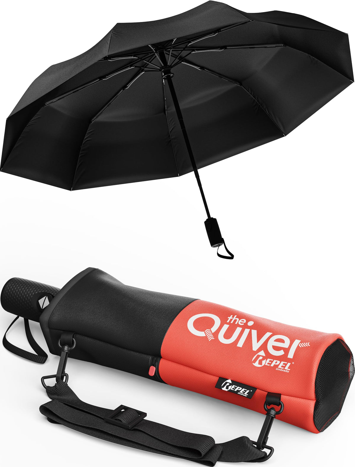 100 MPH Windproof Compact Auto-Folding Travel Umbrella