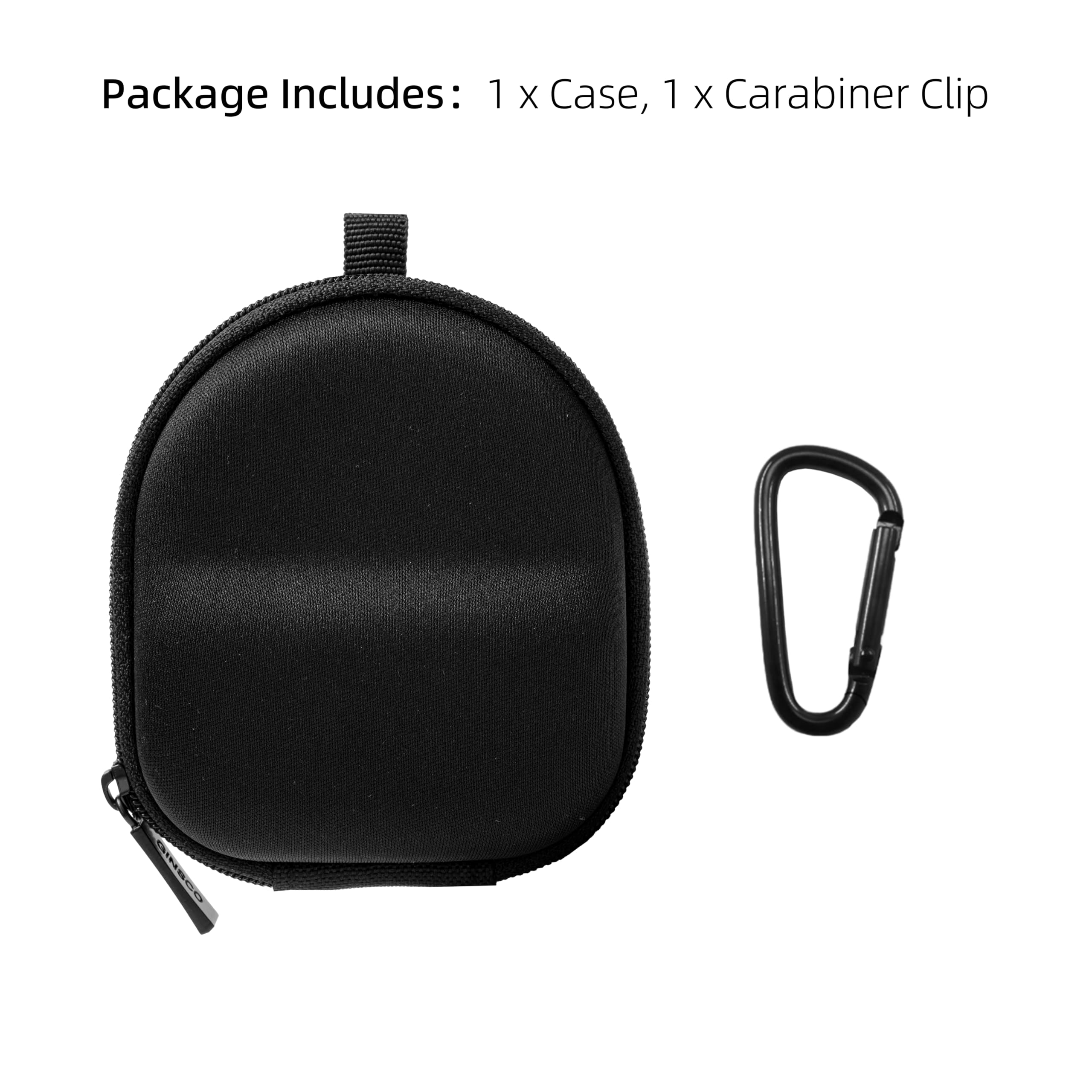 Ginsco Mini-Portable Hard Shell Earbuds Case for Apple EarPods/Samsung Galaxy Wired/Wireless Earbuds, Cell Phone Accessories Organizer with Carabiner for Earphones