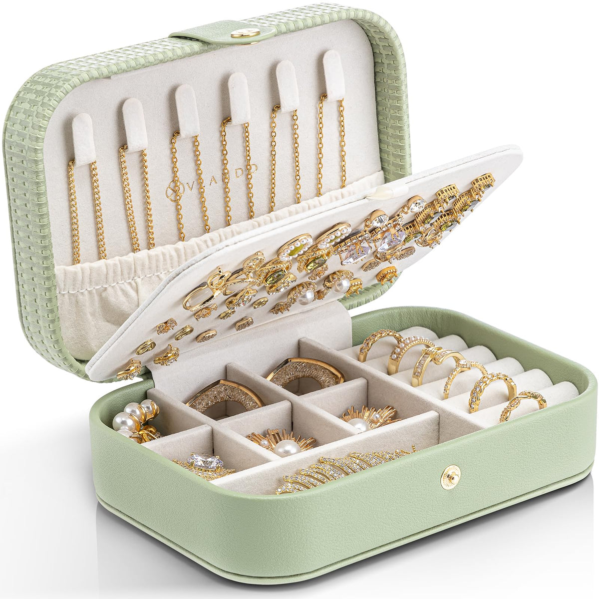 Portable Travel Jewelry Case for Earrings, Rings & Necklaces