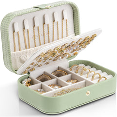 Portable Travel Jewelry Case for Earrings, Rings & Necklaces
