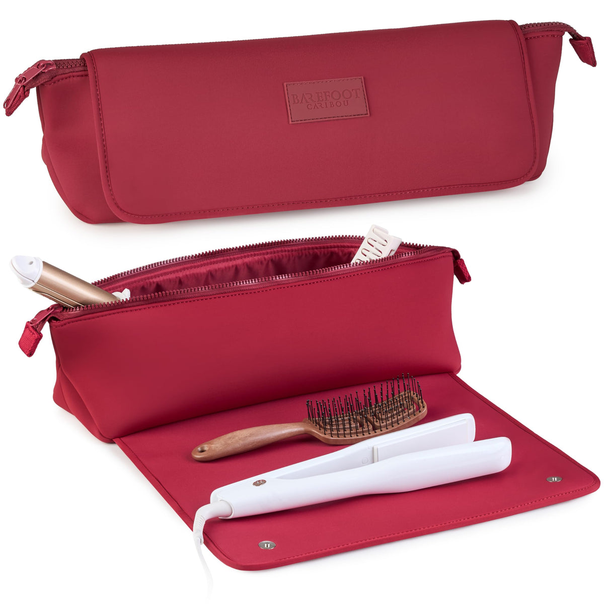 BAREFOOT CARIBOU Hair Tools Travel Bag and Heat Resistant Mat 17"