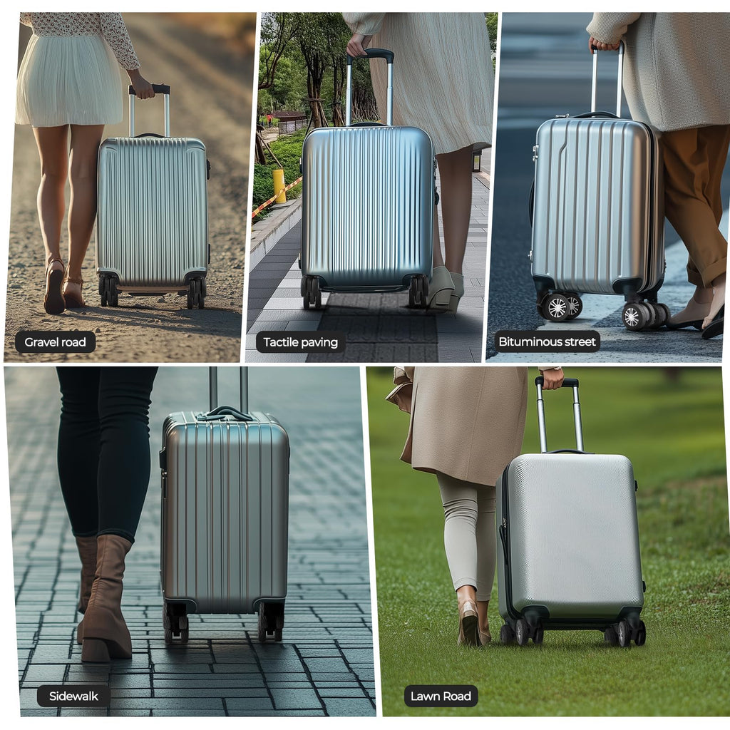 Wanzhuango 8Pcs Upgrade Luggage Wheel Covers,Essential Travel Accessories