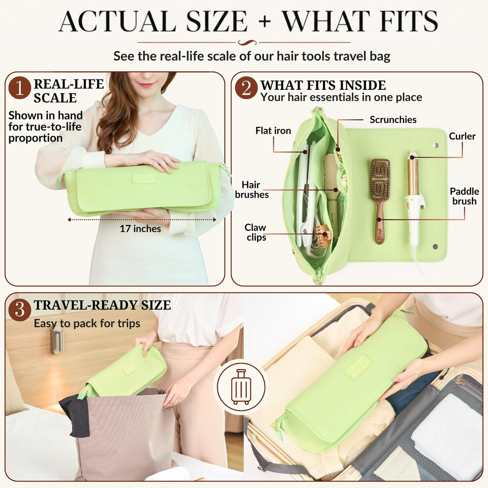 17-Inch Heat-Resistant Hair Tool Travel Bag & Mat