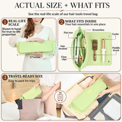17-Inch Heat-Resistant Hair Tool Travel Bag & Mat