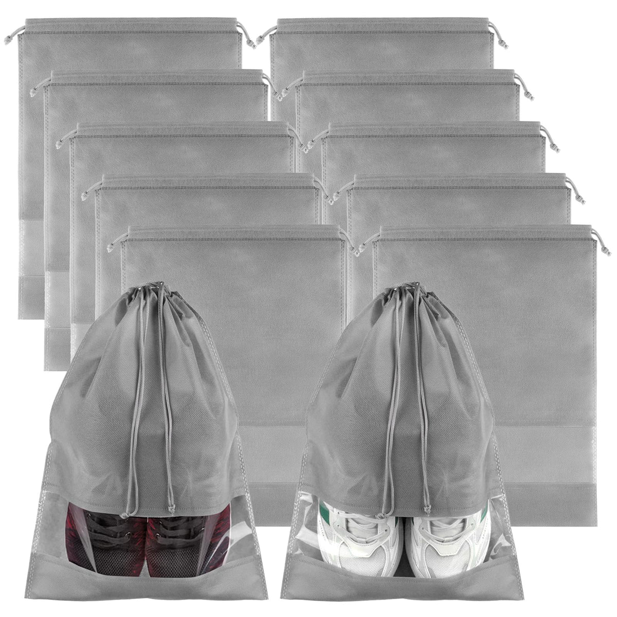 Shoe Bags for Travel, Drawstring Travel Shoe Bags for Packing, Dustproof Portable Travel Shoe Storage Bag for Men and Women
