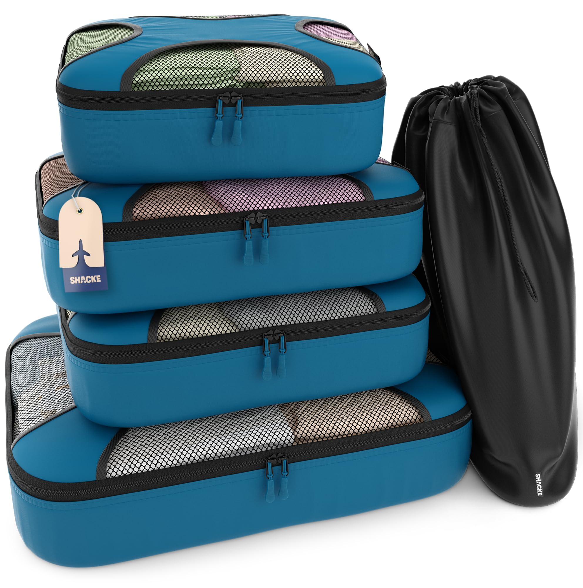 5 Set/8 Set Packing Cubes - Travel Organizers with Laundry Bag