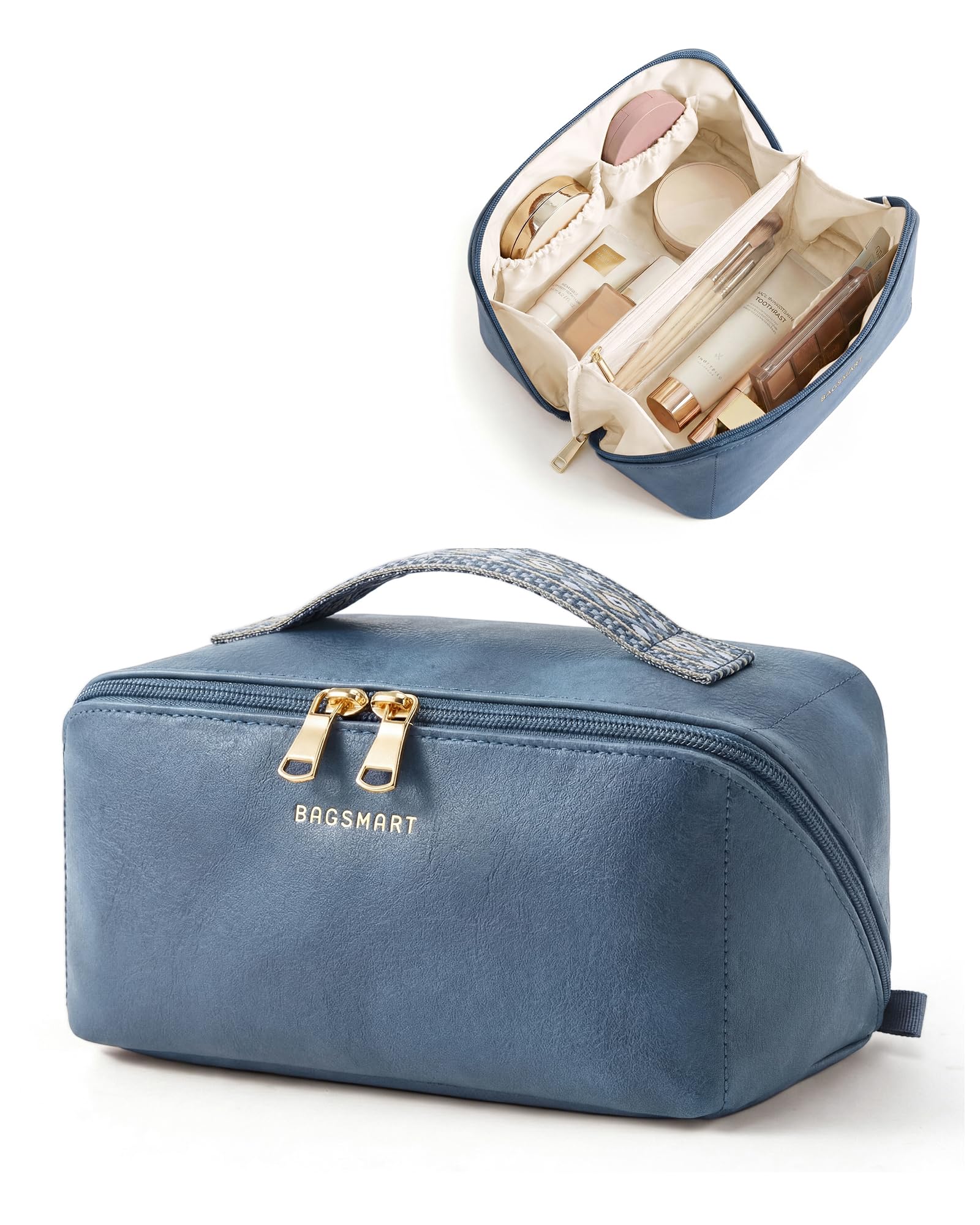 BAGSMART Makeup Bag Travel Toiletry Bag for Women, Make Up Bags