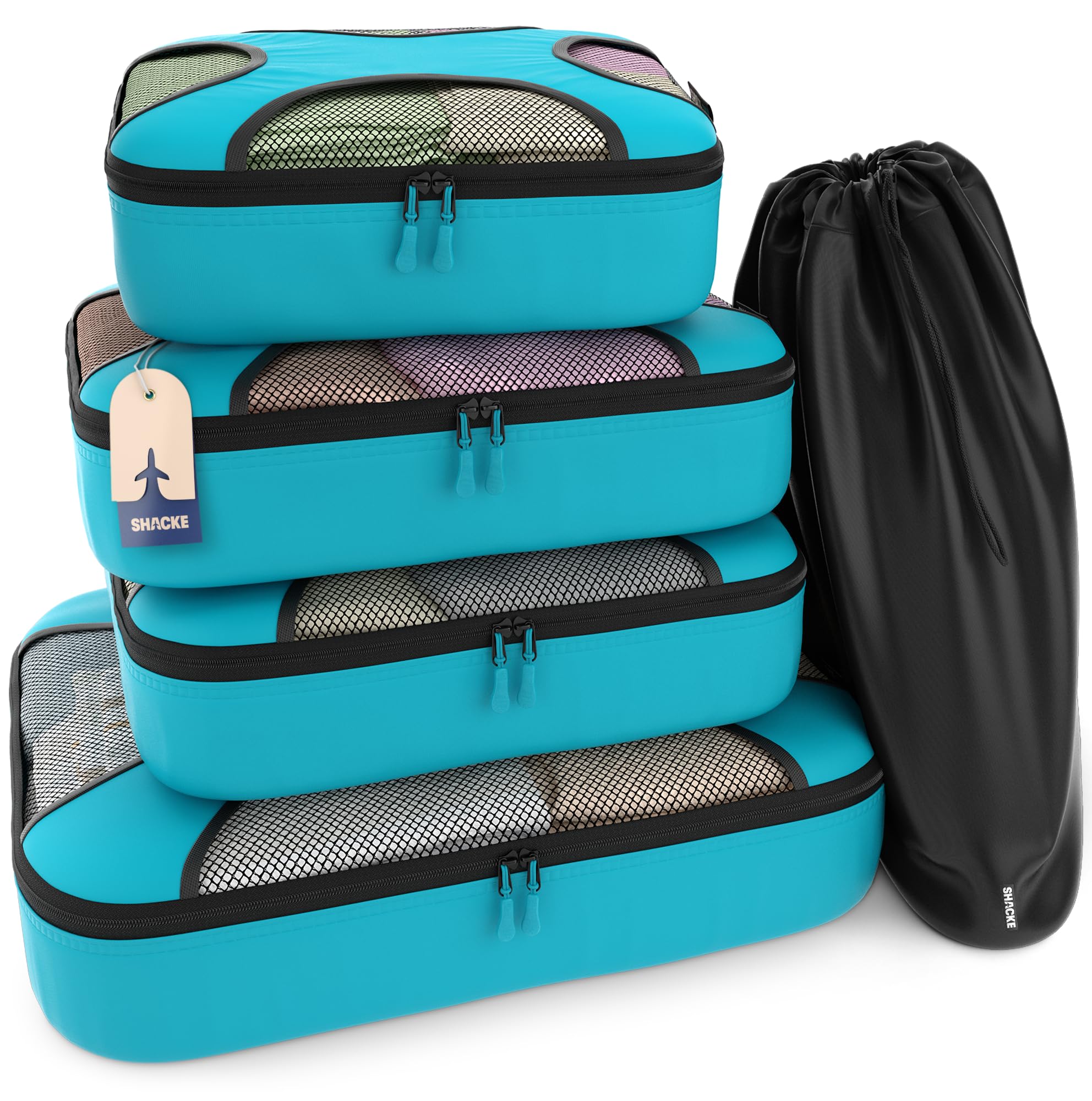 5 Set/8 Set Packing Cubes - Travel Organizers with Laundry Bag