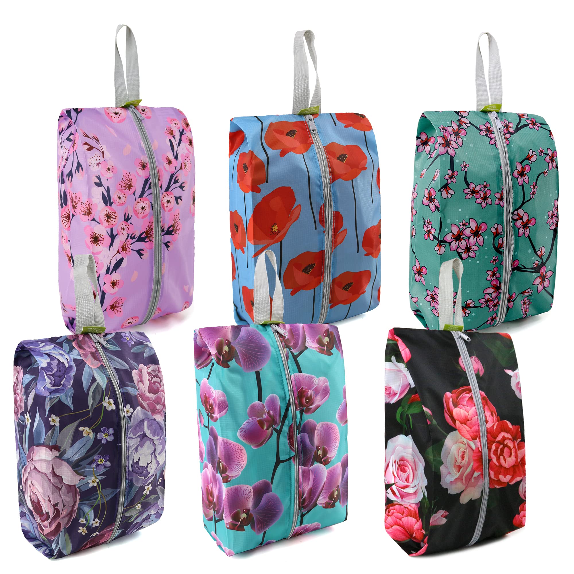 BeeGreen 6/8/12 Packs Shoe Organizer Shoe Bags For Travel with Zipper Closure, Shoe Storage Organizer with Handle