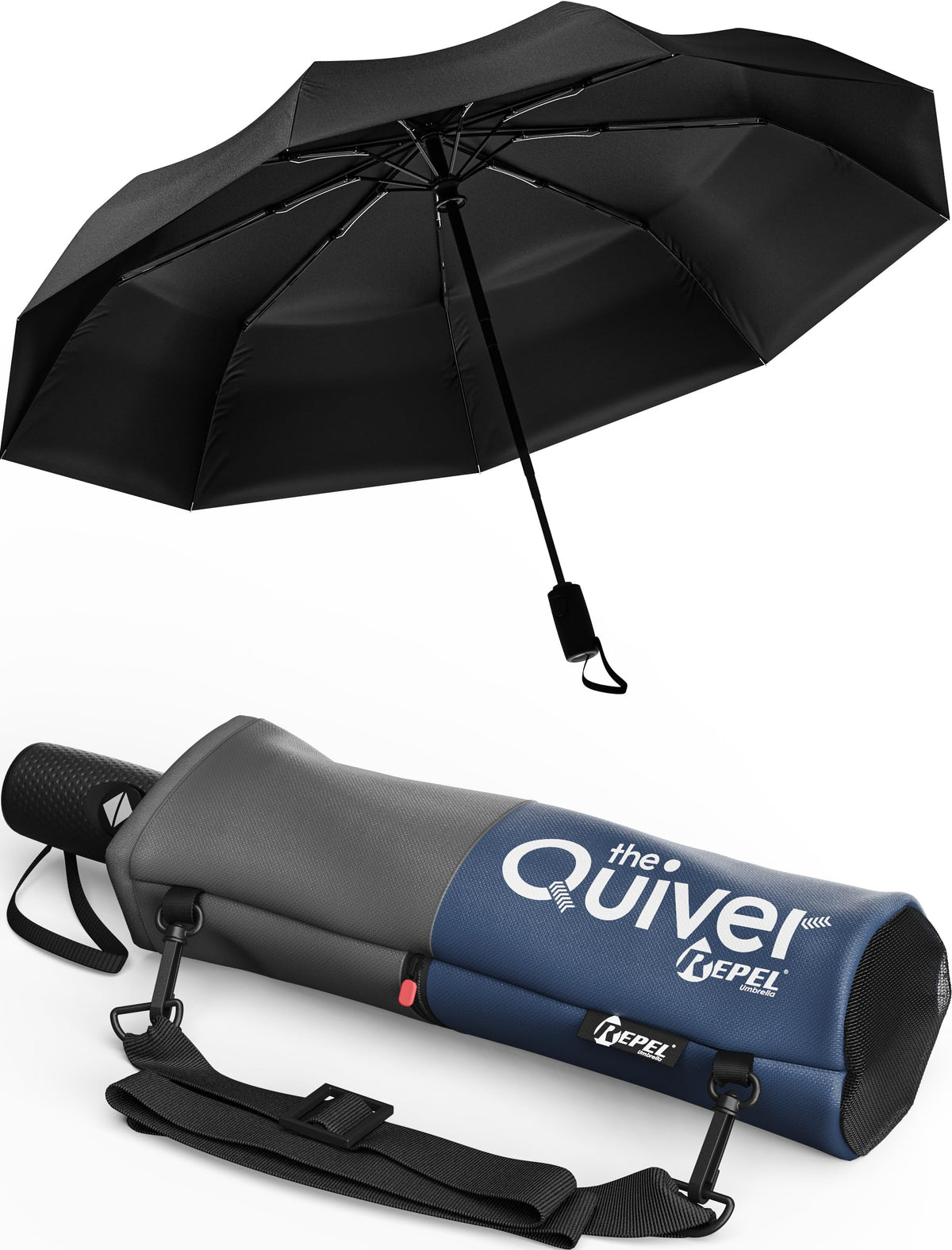 100 MPH Windproof Compact Auto-Folding Travel Umbrella