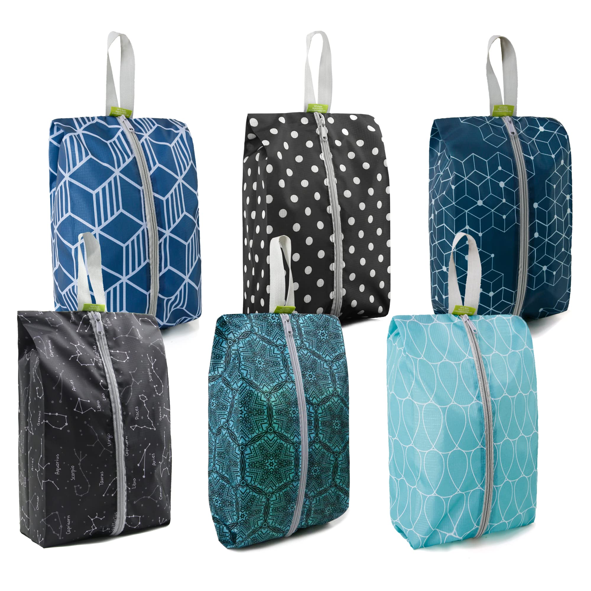 BeeGreen 6/8/12 Packs Shoe Organizer Shoe Bags For Travel with Zipper Closure, Shoe Storage Organizer with Handle