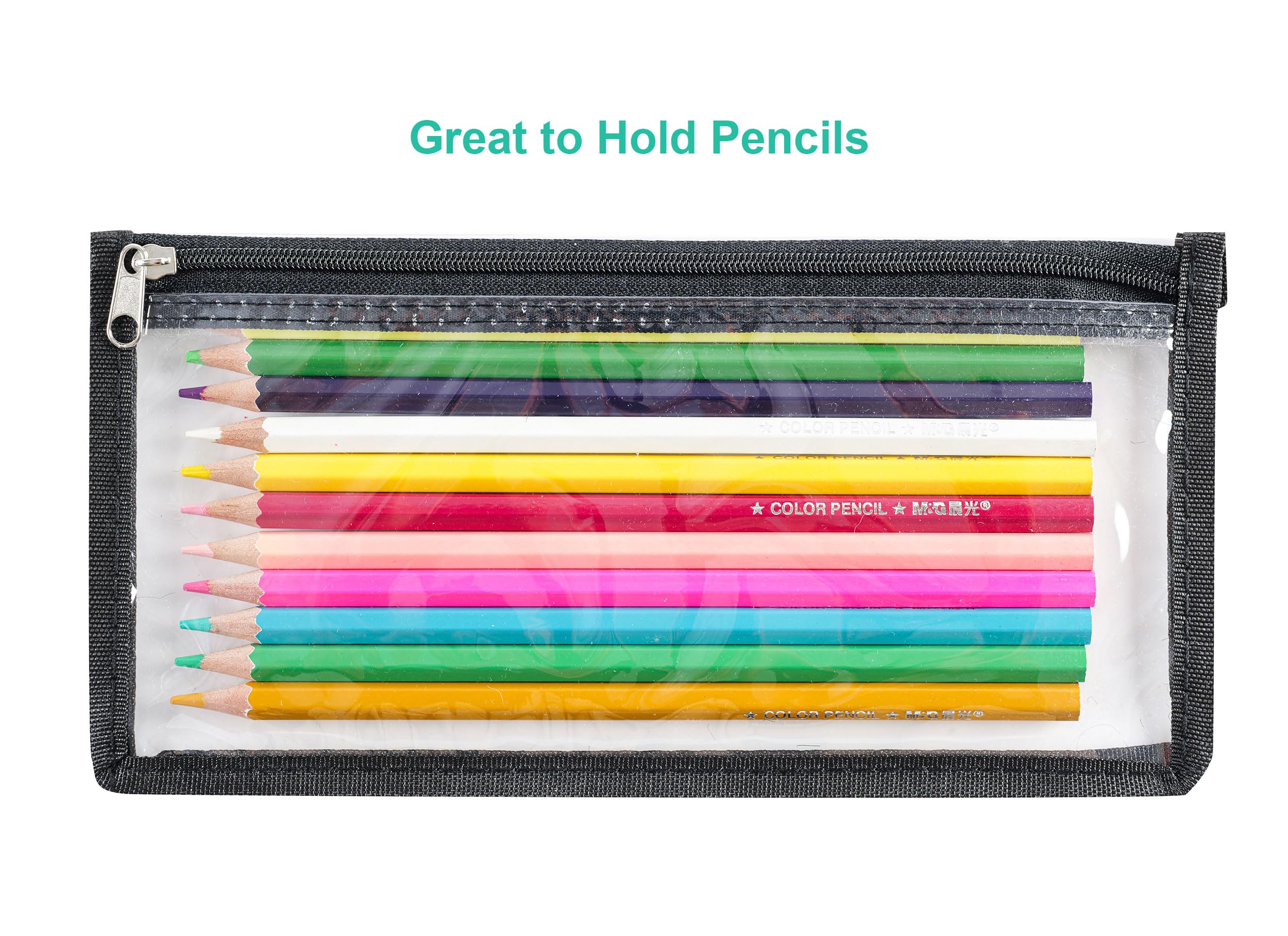 YOAVIP 3.9 x 7.8 Clear Cash Register Money Pouch Bank Deposit Bag Check Wallet 10 Pack Zipper Closure