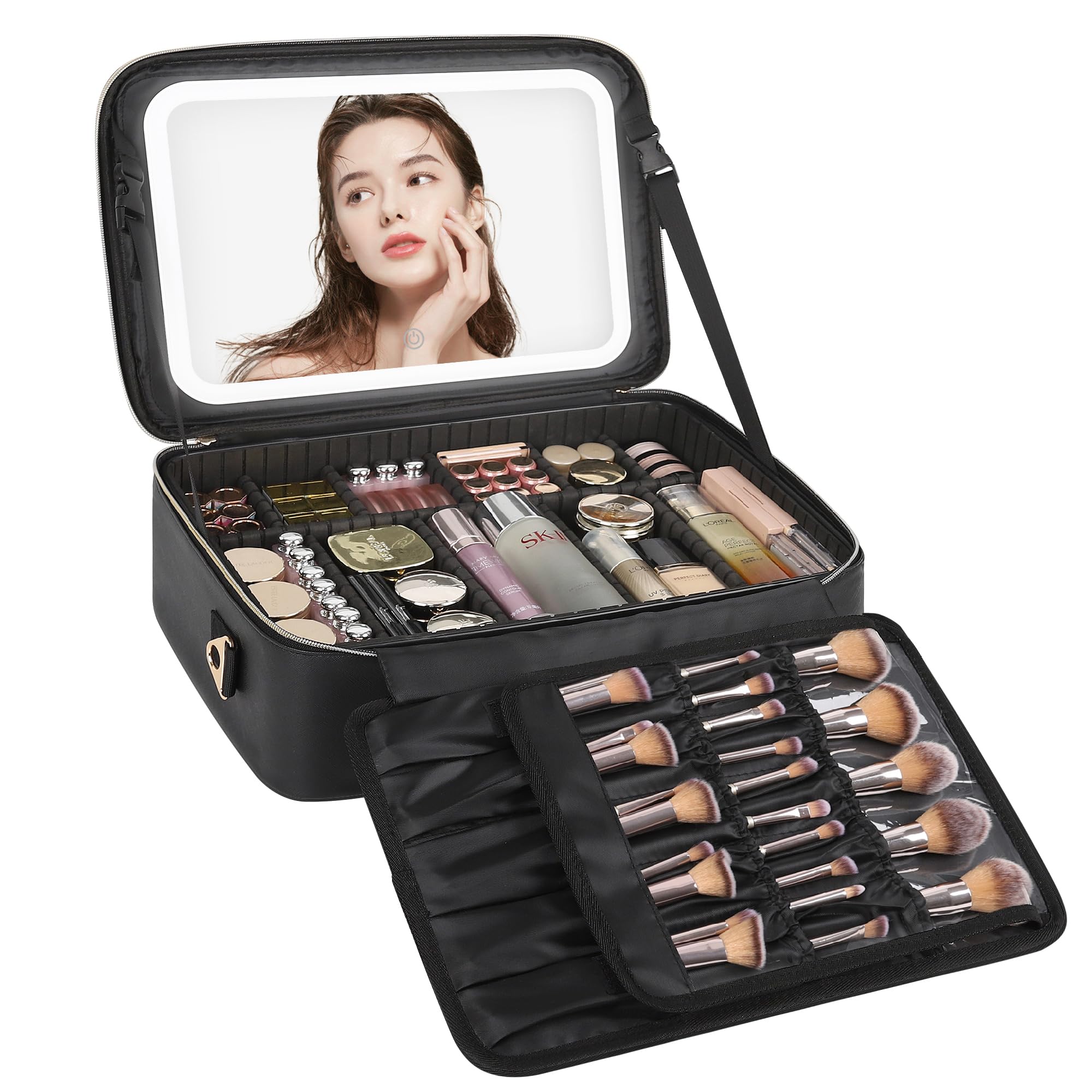 Relavel Makeup Case with Led Mirror