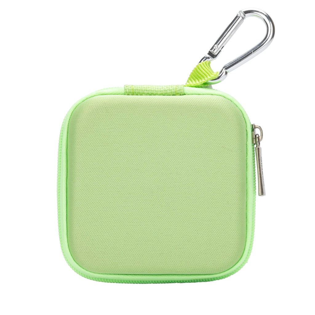 Ginsco Mini-Portable Hard Shell Earbuds Case for Apple EarPods/Samsung Galaxy Wired/Wireless Earbuds, Cell Phone Accessories Organizer with Carabiner for Earphones